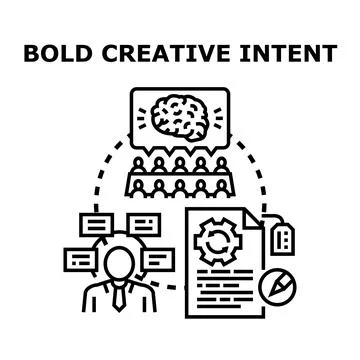 Creative intent team developing bold business strategy Stock Illustration