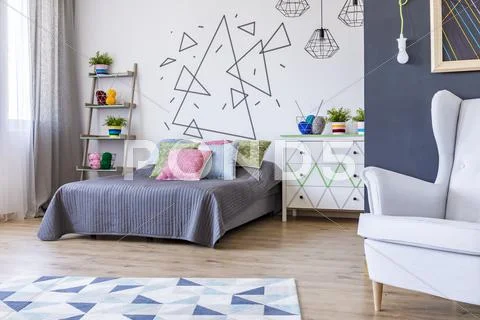 Creative interior for a creative person Stock Photos