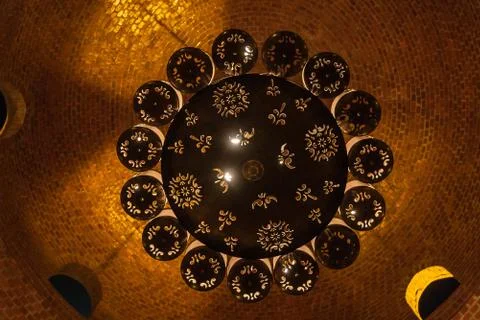 Creative Islamic Decoraion Elements in Interior Stock Photos