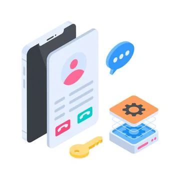 A creative isometric illustration pack presenting digital customer service and Иллюстрация