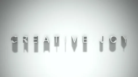 Creative joy 3D title animation white text on a white background Stock Footage 299824441