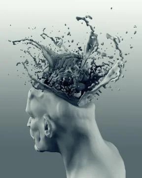 Creative juice brain with clipping path Stock Illustration