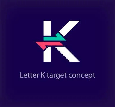 Creative K letter arrow logo design. Stock Illustration