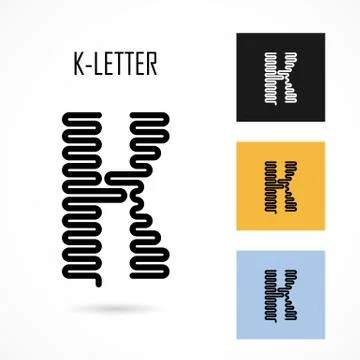 Creative K- letter icon abstract logo design vector template.Creative K- alph Stock Illustration