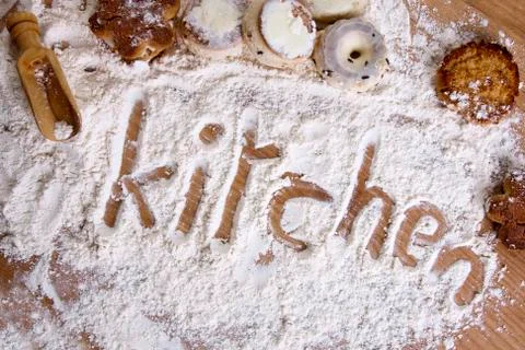 Creative kitchen background Stock-Fotos