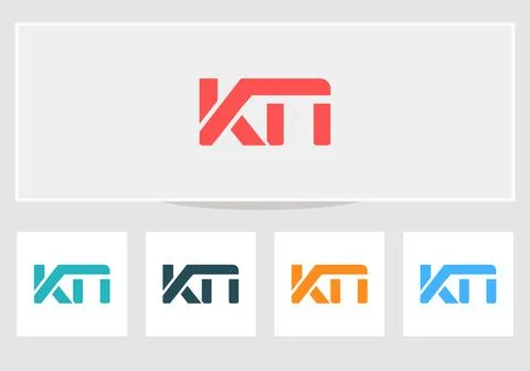Creative KN logo design, KN letter logo with modern trendy. KN modern logo ve Stock Illustration
