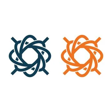 Creative Knot Logo Design for Unity and Community Business Brand 스톡 일러스트