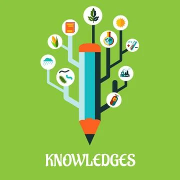 Creative knowledge concept graphic design Illustrazione stock