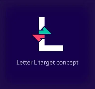 Creative L letter arrow logo design. Stock Illustration