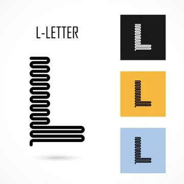 Creative L- letter icon abstract logo design vector template.Creative L- alph Stock Illustration