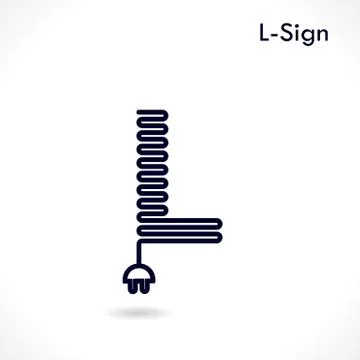 Creative L- letter icon abstract logo design vector template. Stock Illustration