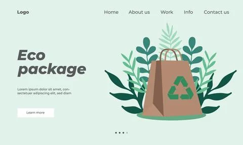 Creative landing web page template Stock Illustration