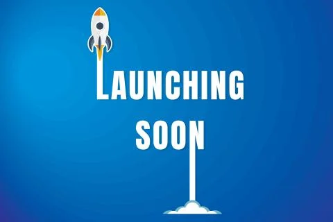 Creative Launching Soon Poster Design. Stock Illustration