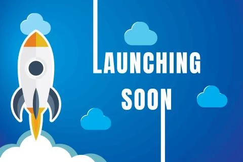 Creative Launching Soon Poster Design. Stock Illustration