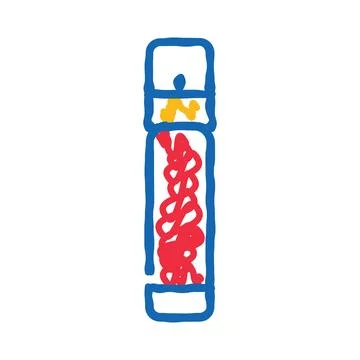 Creative lava lamp scribble icon drawing illustration イラスト素材