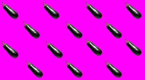 Creative layout, Eggplant Pattern, fuchsia color , creative memories, vegetab Stock Photos