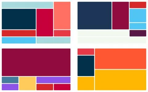 Creative layout grid template collection for digital and print design purpose Stock Illustration