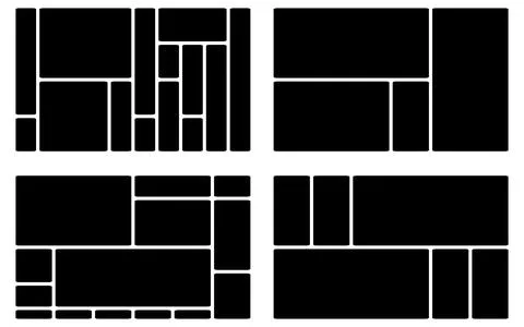 Creative layout grid template design for posters, flyers, and online advert.. Stock Illustration