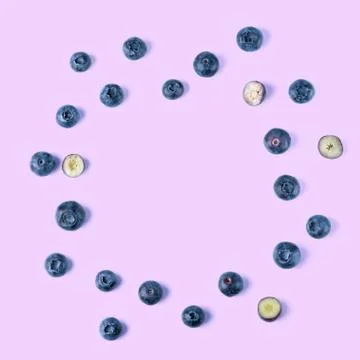 Creative layout made of blueberry. Foto stock