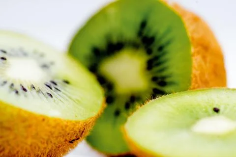 Creative layout made of fruits on a white background Stock Photos