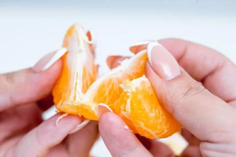 Creative layout made of fruits on a white background Stock Photos