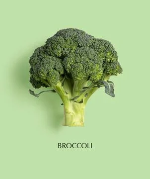 Creative layout made of green broccoli. Flat lay with copy space. Fresh food  Stock Photos