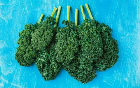 Creative layout made of kale. Flat lay. Food concept. Stock-Fotos