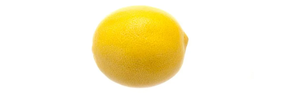 Creative layout made of one lemon. Lemon on white background. Stock Photos