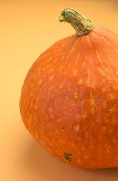 Creative layout made of pumpkin on the orange background. Flat lay. Food conc Foto stock