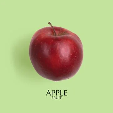 Creative layout made of red apple. Flat lay with copy space. Fresh food conce Stock Photos