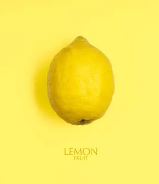 Creative layout made of yellow lemon. Flat lay with copy space. Stock Photos