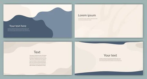Creative layout template set in minimalist style with curved shapes. Banner Stock Illustration
