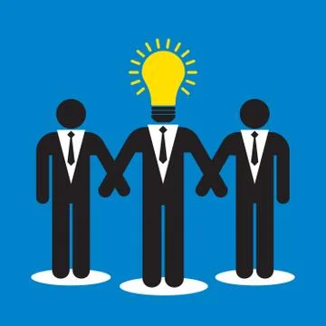 Creative leadership in teamwork Stock Illustration