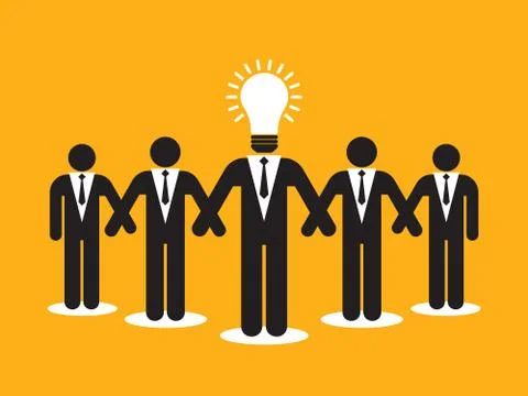 Creative leadership in teamwork Stock Illustration