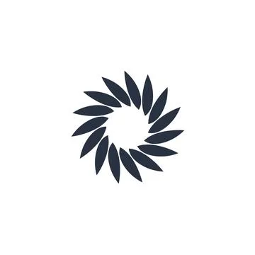 Creative leaf in circle logo design template. Floral symbol. Stock vector Stock Illustration