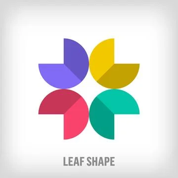 Creative leaf shapes logo. Stock Illustration