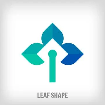Creative leaf shapes logo. Stock Illustration