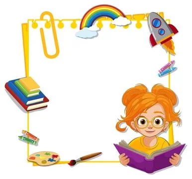 Creative Learning and Imagination Frame Illustrazione stock