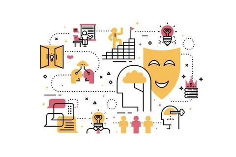 Creative learning illustration Illustrazione stock