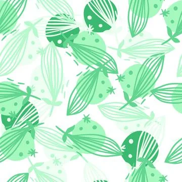 Creative leaves seamless pattern. Contemporary floral leaf wallpaper. Stock Illustration