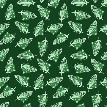 Creative leaves seamless pattern. Contemporary floral leaf wallpaper. Illustrazione stock