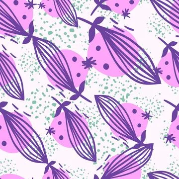 Creative leaves seamless pattern. Contemporary floral leaf wallpaper. 스톡 일러스트