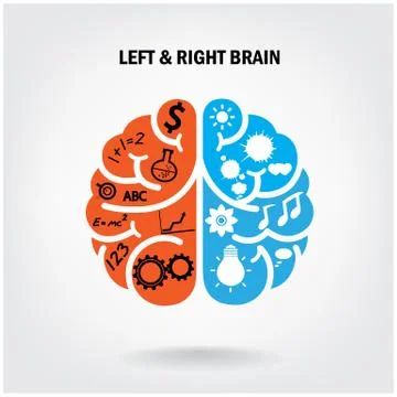 Creative left brain and right brain Stock Illustration