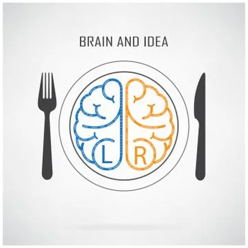 Creative left brain and right brain idea concept Stock Illustration