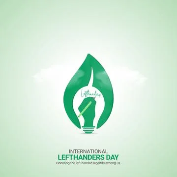 Creative Lefthanders Day ads design. International Lefthanders Day, Interna.. Stock Illustration