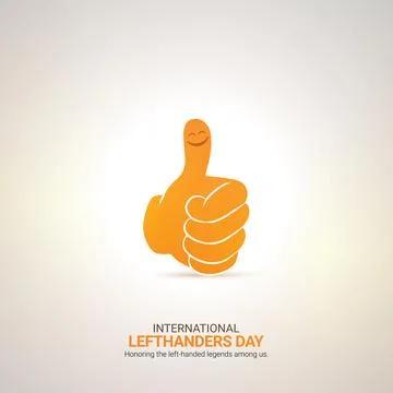 Creative Lefthanders Day ads design. International Lefthanders Day, Interna.. Stock Illustration