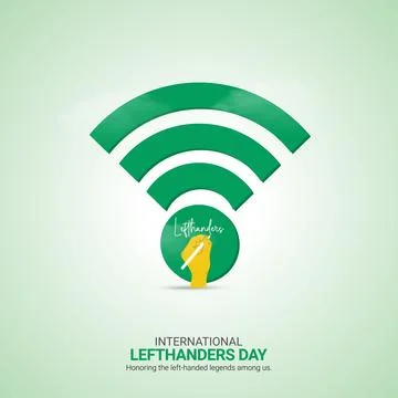 Creative Lefthanders Day ads design. International Lefthanders Day, Interna.. Stock Illustration