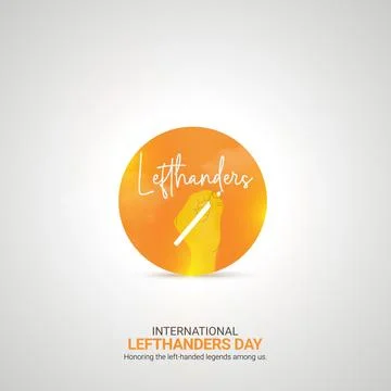 Creative Lefthanders Day ads design. International Lefthanders Day, Interna.. Stock Illustration