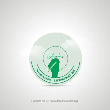 Creative Lefthanders Day ads design. International Lefthanders Day, Interna.. Stock Illustration