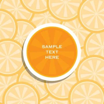 Creative lemon or orange fruit banner or brochure cover design concept vector Stock Illustration